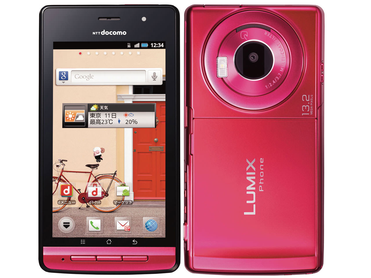 LUMIX Phone P-02D docomo [RedMagenta]