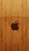 📱綺麗な木目 Apple ロゴ iPhone 14 Pro 壁紙・待ち受け