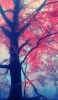 📱赤い葉の大木 iPhone 14 Pro 壁紙・待ち受け