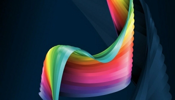 📱綺麗な虹色の帯 iPhone 14 Pro 壁紙・待ち受け