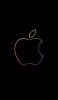 📱虹色のアップルのロゴマーク iPhone 14 Pro 壁紙・待ち受け