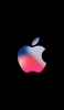 📱ピンク・青のアップルのロゴマーク iPhone 14 Pro 壁紙・待ち受け