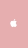 📱パステルカラー ピンク アップルのロゴマーク iPhone 14 壁紙・待ち受け