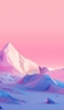 📱可愛いピンクの空と山 iPhone 14 Pro Max 壁紙・待ち受け