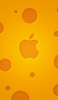 📱黄色いチーズ アップルのロゴ iPhone 14 Plus 壁紙・待ち受け
