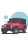 📱赤いジープ 車 4WD Galaxy A53 5G 壁紙・待ち受け