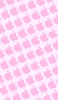 📱ピンク色のアップルのロゴ パターン Redmi Note 11 壁紙・待ち受け