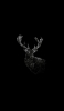 📱黒の鹿のポリゴン Google Pixel 6a 壁紙・待ち受け