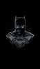 📱青く目が光るかっこいいバットマンのイラスト Redmi Note 10T 壁紙・待ち受け
