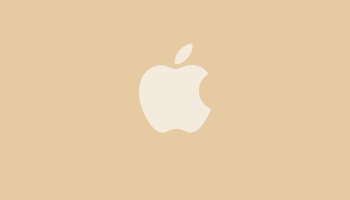 📱可愛いモカ アップルのロゴ iPhone 14 Pro 壁紙・待ち受け