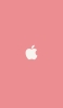 📱可愛いパステルピンク アップルのロゴ iPhone 14 Plus 壁紙・待ち受け