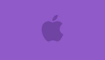 📱可愛い紫のアップル 2色 ロゴ iPhone 14 壁紙・待ち受け