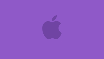 📱可愛い紫のアップル 2色 ロゴ iPhone 14 Plus 壁紙・待ち受け