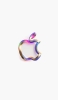 📱カラフルな金のアップルのロゴ iPhone 14 Pro Max 壁紙・待ち受け
