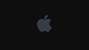 📱黒の背景 灰色のアップルロゴ グレー Apple Galaxy A53 5G 壁紙・待ち受け