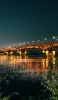 📱韓国 ソウルのライトアップされた橋  iPhone 14 Pro 壁紙・待ち受け