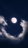 📱満月と雲と星空 Google Pixel 6a 壁紙・待ち受け