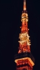 📱夜 ライトアップされた東京タワー iPhone 14 Pro 壁紙・待ち受け