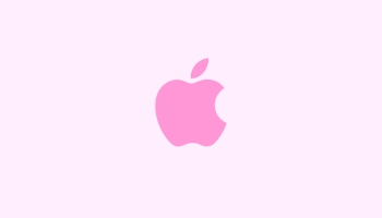 📱可愛い淡いピンク アップルのロゴ iPhone 14 Pro Max 壁紙・待ち受け