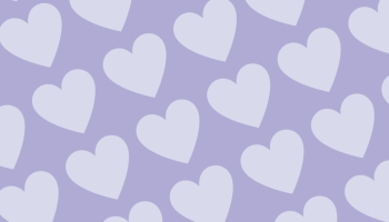 📱淡いパステルカラー 紫のハートのロゴ iPhone 14 Pro 壁紙・待ち受け
