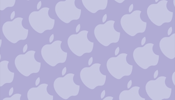 📱紫色のアップルのロゴ パターン AQUOS wish2 壁紙・待ち受け