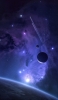 📱紫の宇宙 惑星 彗星 星 Xperia 5 IV 壁紙・待ち受け