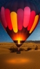 📱砂漠の上を飛ぶ気球 AQUOS wish2 壁紙・待ち受け