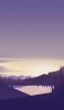 📱紫の星空 湖 山のイラスト iPhone 14 Pro 壁紙・待ち受け