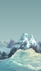 📱雪山と雲のイラスト Xperia 5 IV 壁紙・待ち受け