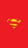 📱赤の背景 スーパーマンのロゴ iPhone 14 Pro 壁紙・待ち受け