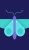 📱蝶のアイコン 紫と緑 Xperia 5 IV 壁紙・待ち受け