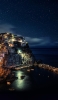 📱夜のチンクエテッレ国立公園 イタリア iPhone 14 Pro 壁紙・待ち受け