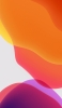 📱淡いオレンジ・紫の変則的なテクスチャー iPhone 14 Pro Max 壁紙・待ち受け