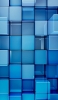 📱綺麗な青い立体的なキューブ Xperia 5 IV 壁紙・待ち受け