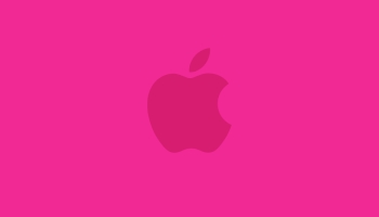 📱ビビッド・ピンク アップルのロゴ Redmi Note 10T 壁紙・待ち受け
