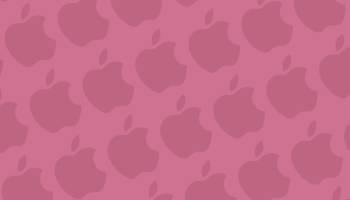 📱ビビッド・ピンク アップルのロゴ パターン Google Pixel 6a 壁紙・待ち受け