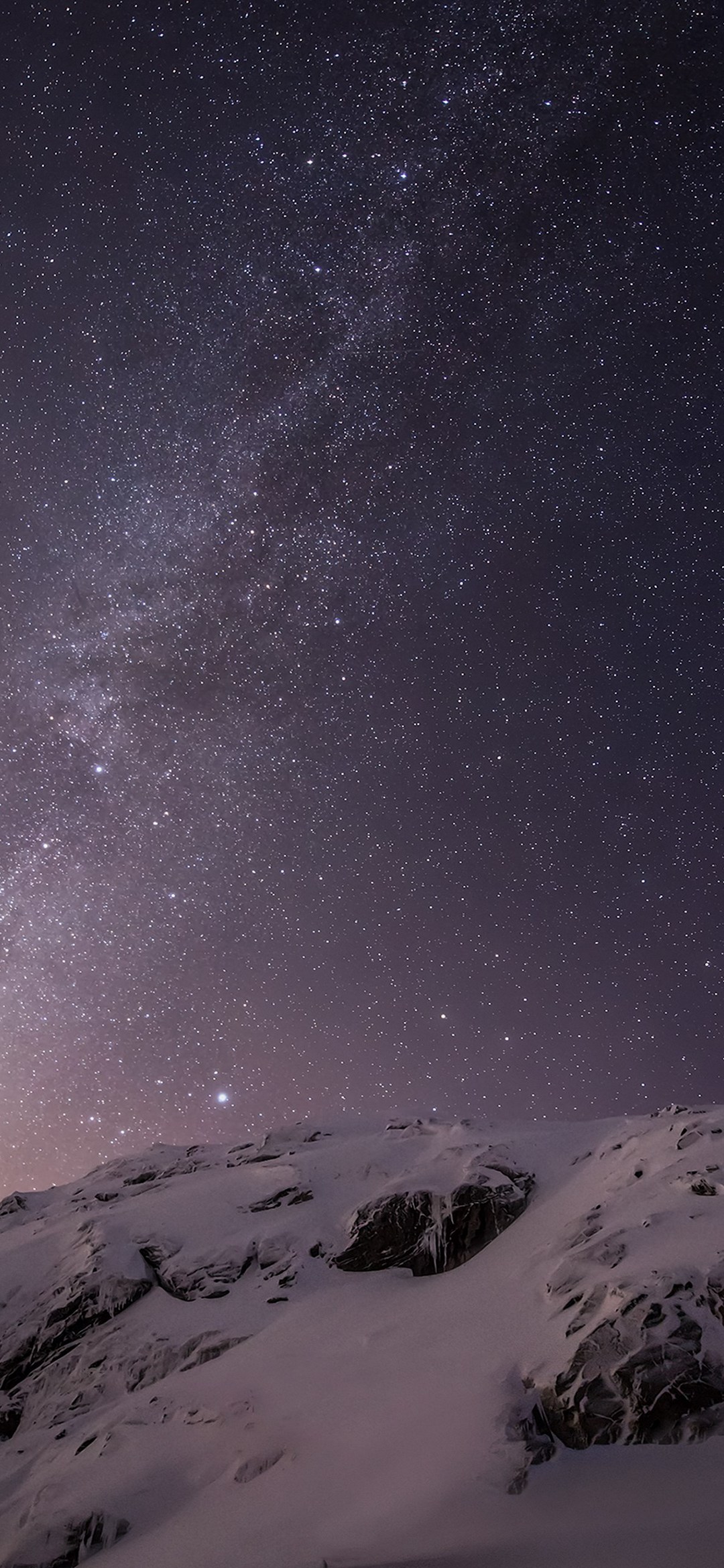 超綺麗な星空と雪山 Find X Android 壁紙 待ち受け スマラン