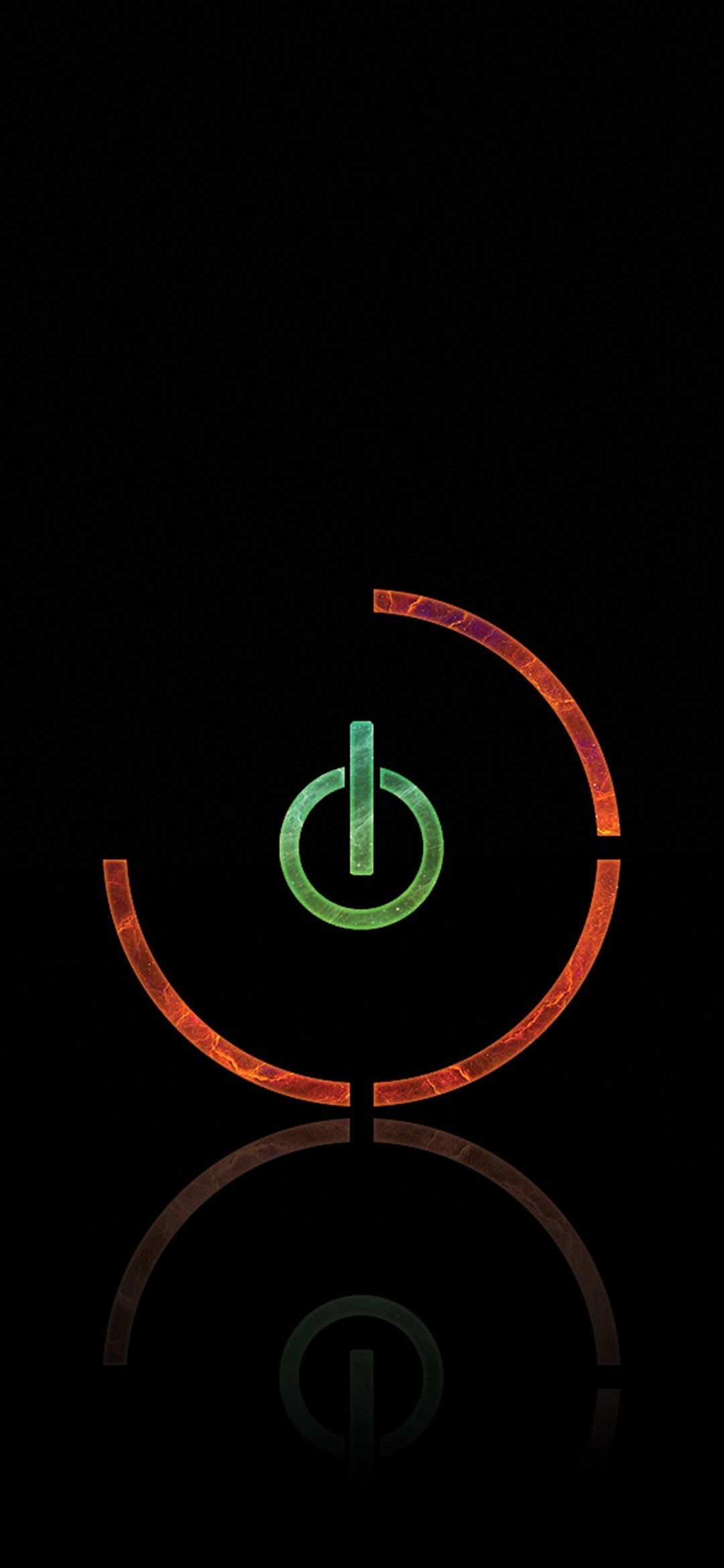 緑 オレンジの電源マーク Redmi 9t Android スマホ壁紙 待ち受け スマラン