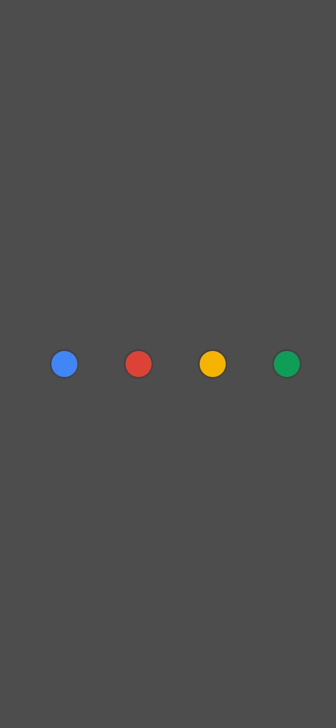 灰色の背景と4色のカラードット Google Pixel 4a Android スマホ壁紙 待ち受け スマラン