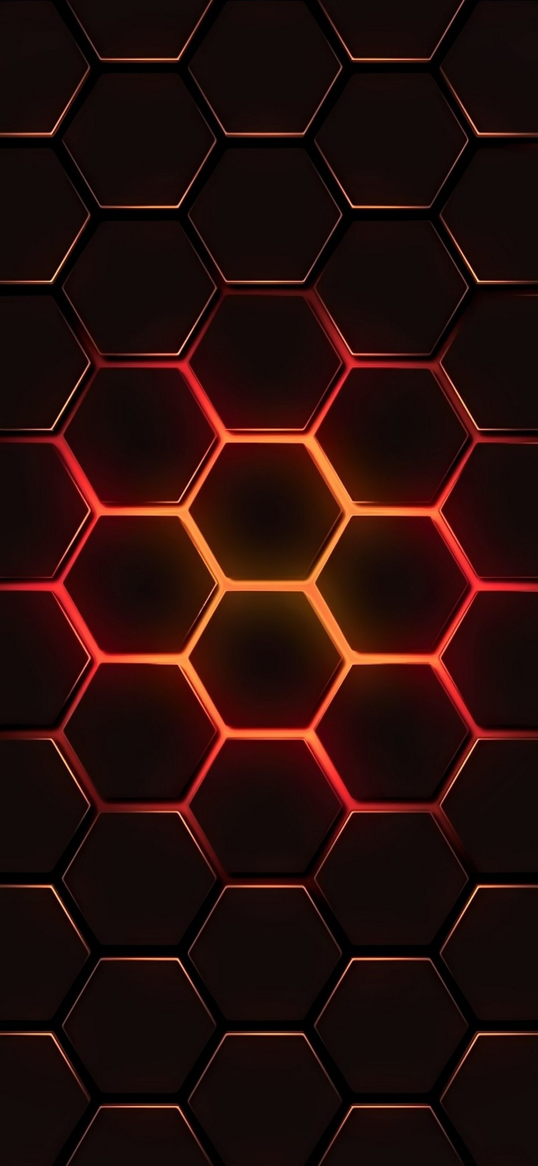 Cool Black And Orange Hexagons Rog Phone 3 Android スマホ壁紙 待ち受け スマラン