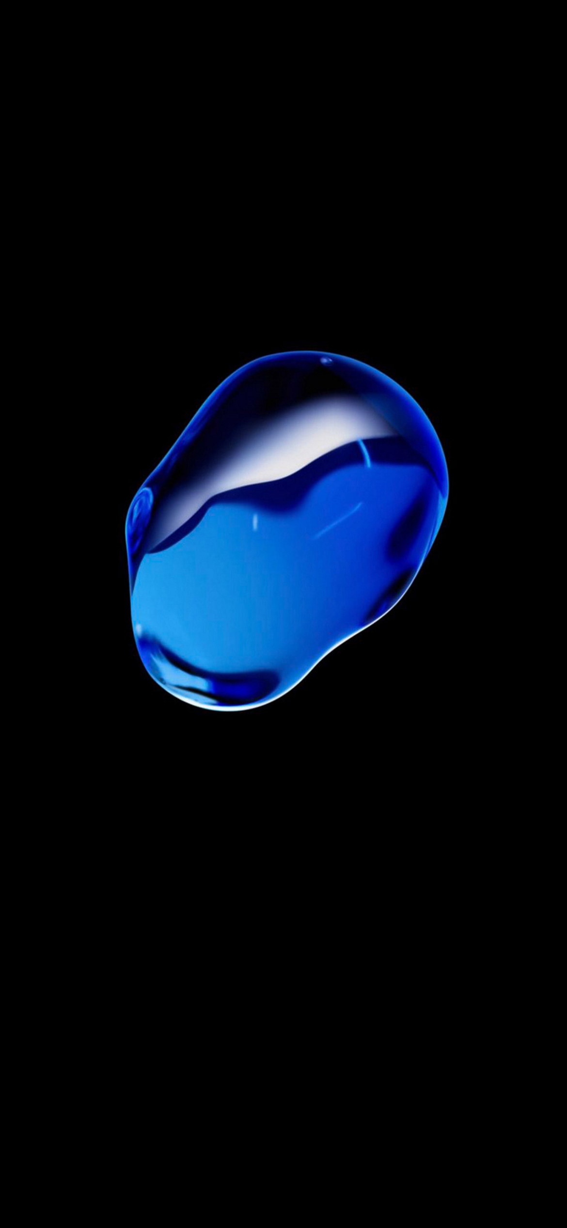 綺麗な青い液体 ドロップ Iphone 12 Pro スマホ壁紙 待ち受け スマラン