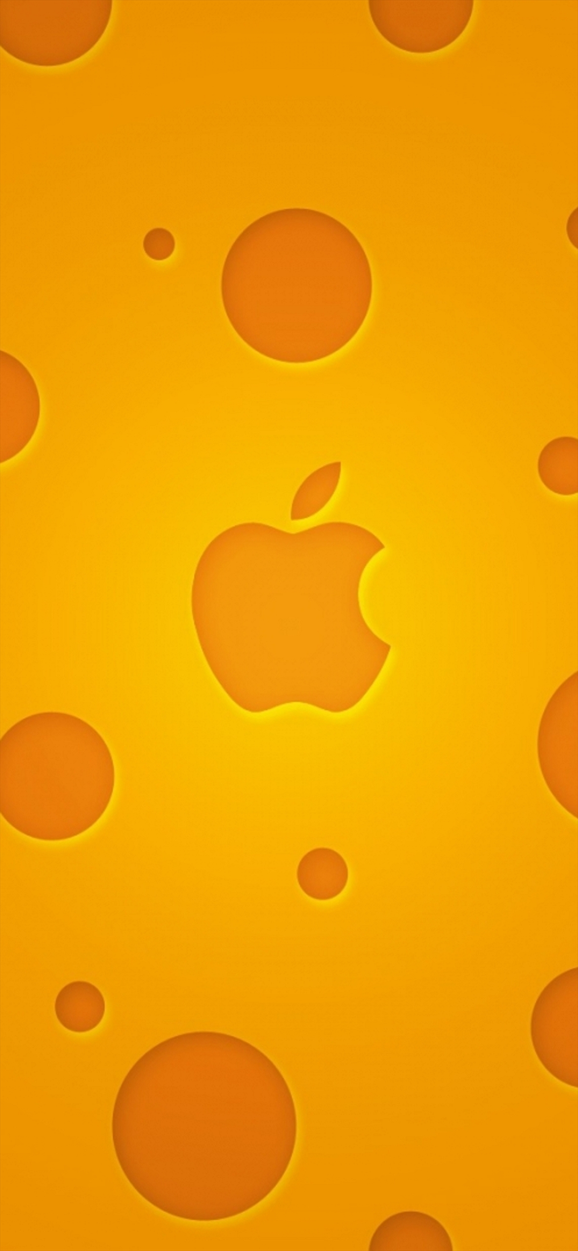 オレンジのアップルロゴ Iphone 12 壁紙 待ち受け スマラン