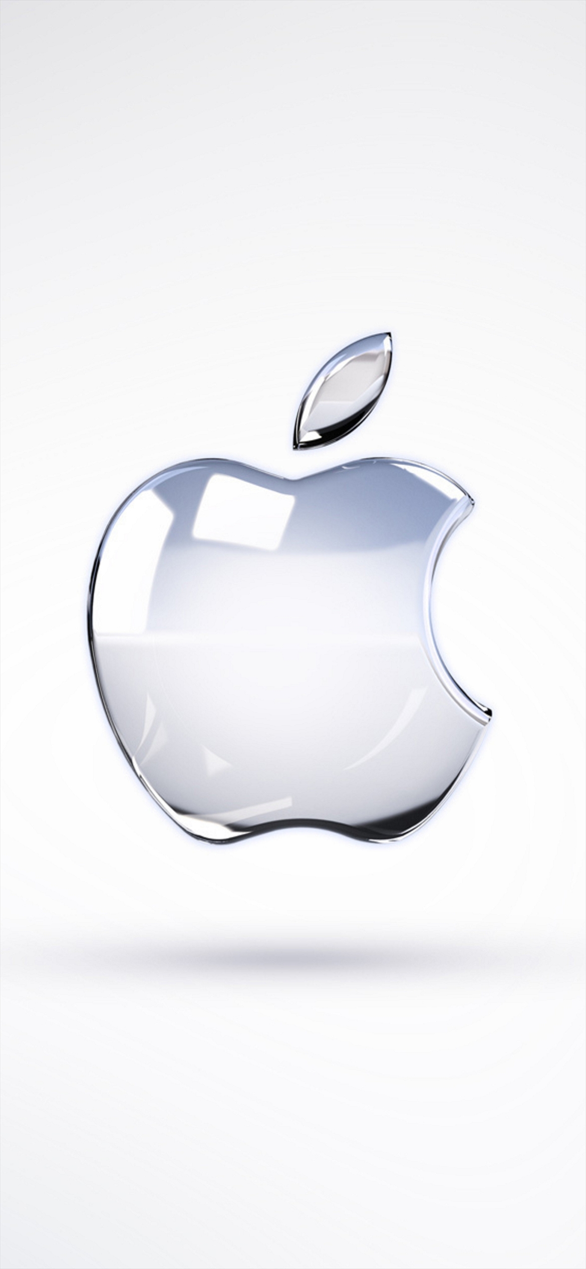 シルバー 3d Apple ロゴ Iphone 12 スマホ壁紙 待ち受け スマラン