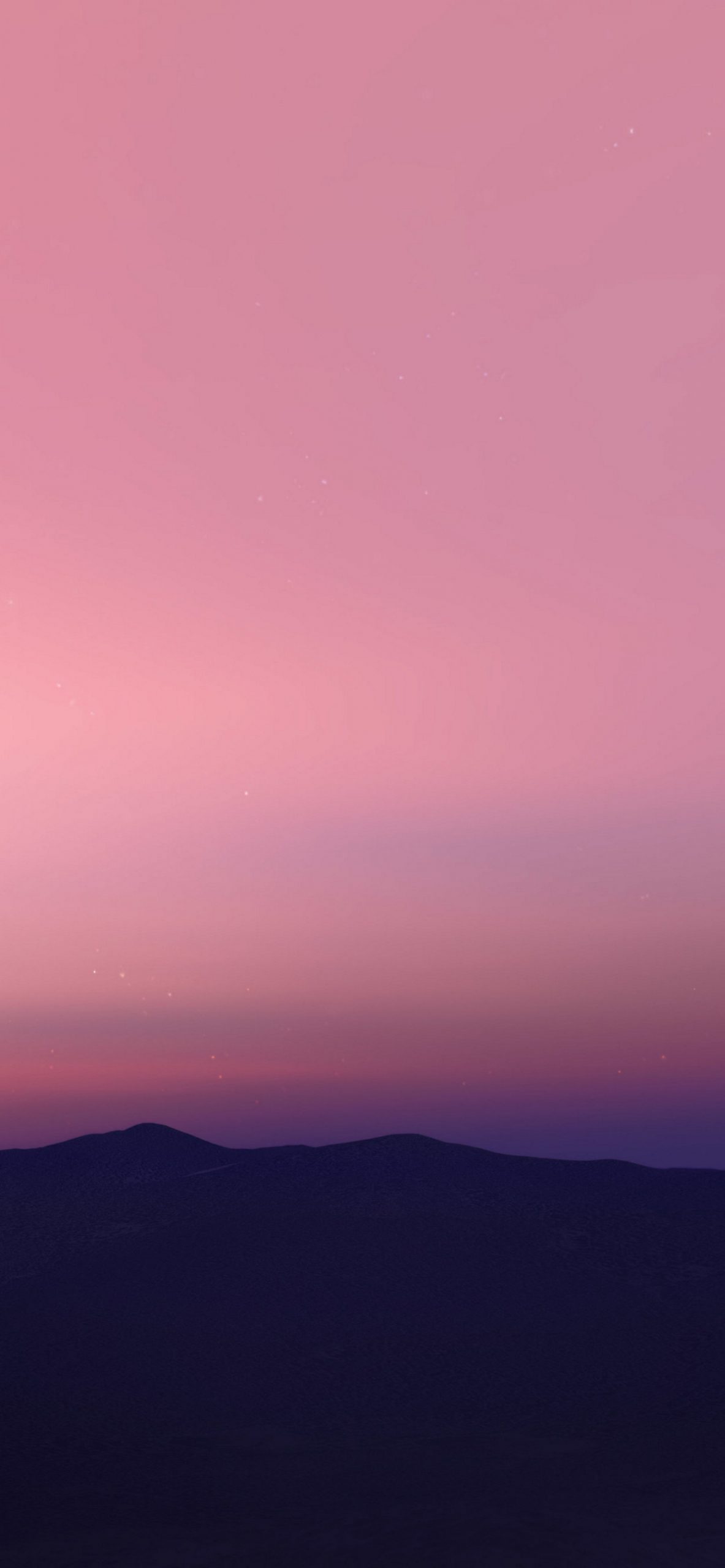 淡いピンクの空と山のシルエット Iphone 11 Pro Max スマホ壁紙 待ち受け スマラン