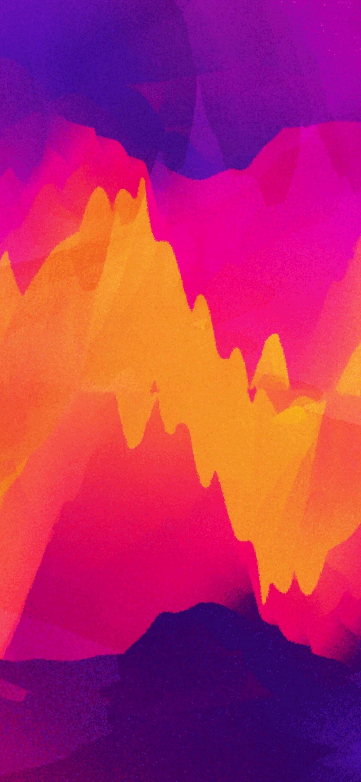 紫 ピンク 黄色の絵の具のベタ塗り Iphone Xs Max スマホ壁紙 待ち受け スマラン