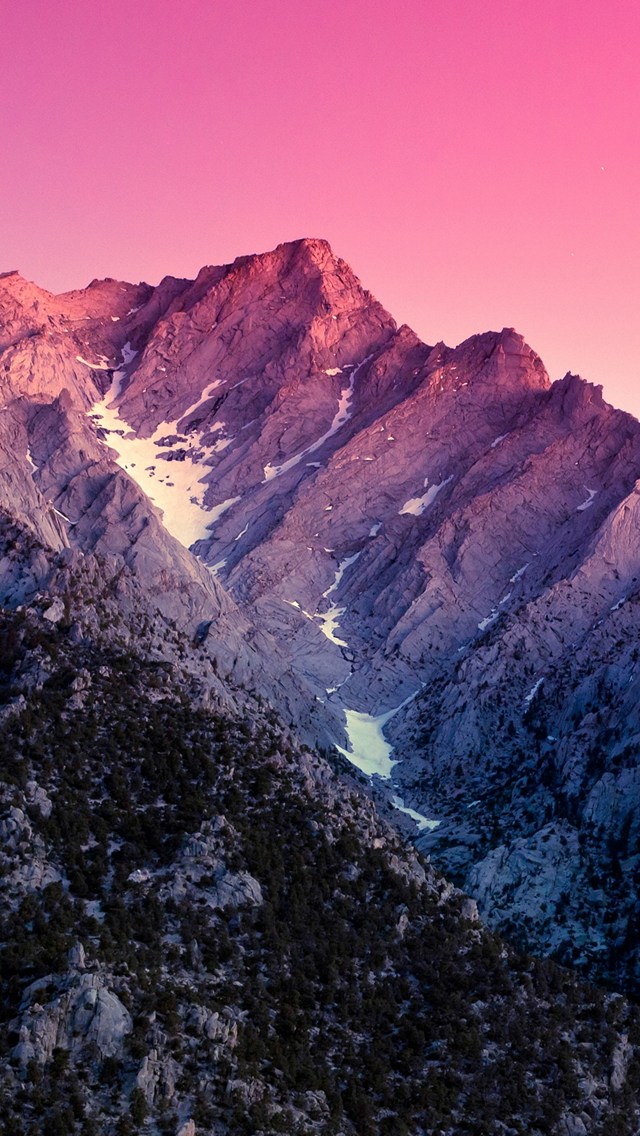 ピンクの背景 雪山 Iphone 5 壁紙 待ち受け スマラン