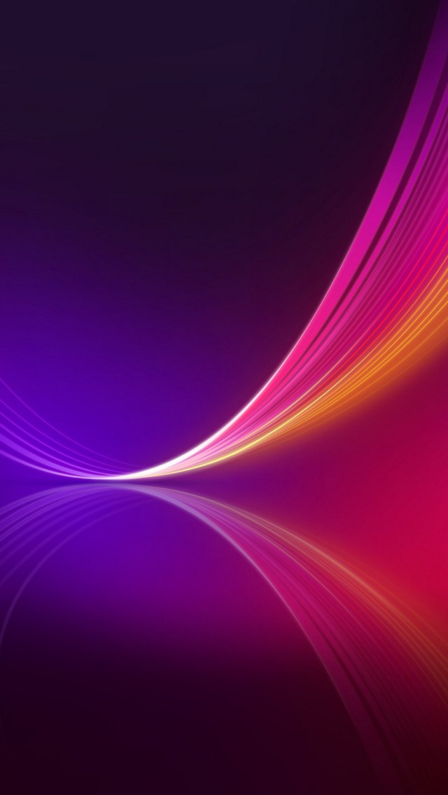 濃い紫のグラデーションの背景 ピンク イエローの光るライン Iphone Se 第1世代 壁紙 待ち受け Sumaran