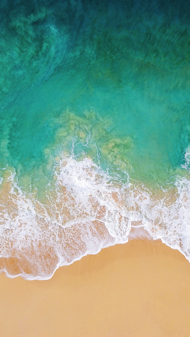 上から撮影した綺麗な緑の海 浜辺 Iphone 5 壁紙 待ち受け Sumaran
