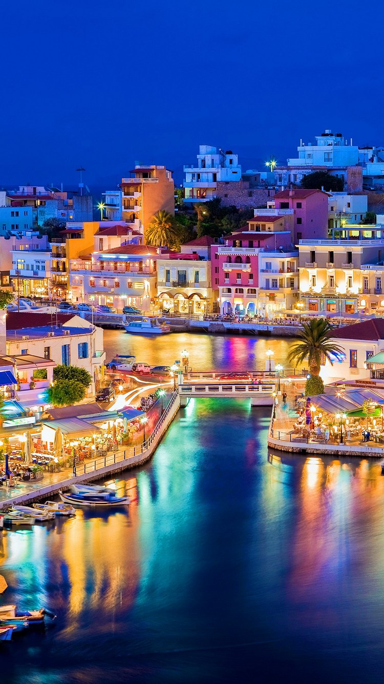ギリシャ 海辺の綺麗な街 Iphone 8 壁紙 待ち受け スマラン