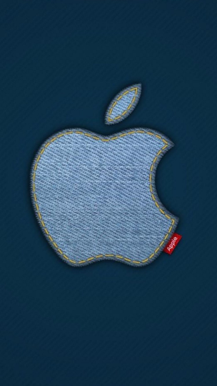 アップルのロゴマーク 縫い目 Iphone 8 スマホ壁紙 待ち受け スマラン